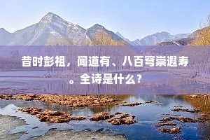 昔时彭祖，闻道有、八百穹崇遐寿。全诗是什么？