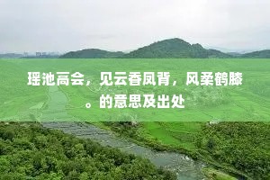 瑶池高会，见云香凤背，风柔鹤膝。的意思及出处