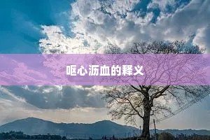 呕心沥血的释义