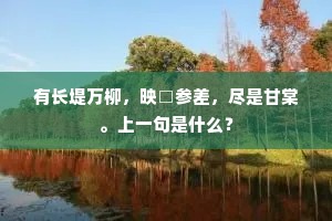 有长堤万柳，映□参差，尽是甘棠。上一句是什么？