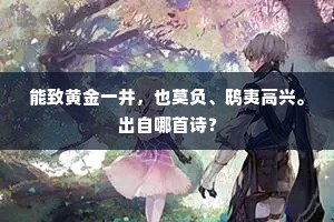 能致黄金一井，也莫负、鸱夷高兴。出自哪首诗？