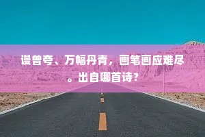谩曾夸、万幅丹青，画笔画应难尽。出自哪首诗？