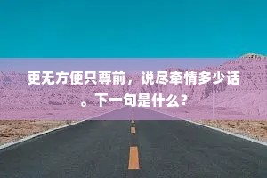 更无方便只尊前，说尽牵情多少话。下一句是什么？