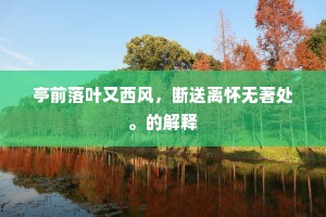 亭前落叶又西风，断送离怀无著处。的解释