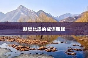 朋党比周的成语解释