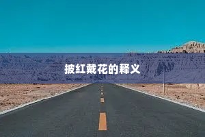 披红戴花的释义