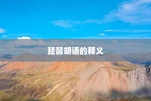 琵琶胡语的释义