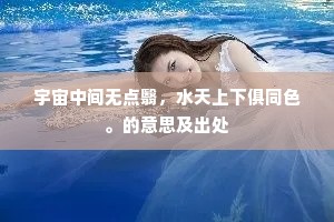 宇宙中间无点翳，水天上下俱同色。的意思及出处