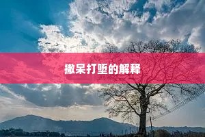 撇呆打堕的解释