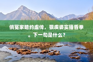 俏冤家暗约虚传，狠虔婆实插昏拳。下一句是什么？
