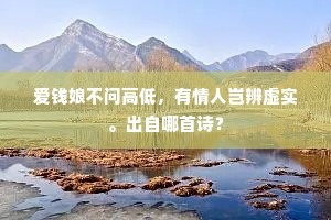 爱钱娘不问高低，有情人岂辨虚实。出自哪首诗？