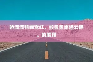 娇滴滴鸭绿鸳红，颤巍巍雨迹云踪。的解释