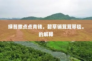 绿苔撒点点青钱，碧草铺茸茸翠毯。的解释