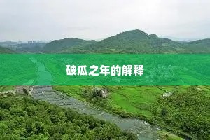 破瓜之年的解释