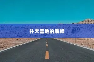 扑天盖地的解释