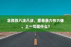 念孜孜八法八诀，意悬悬六书六体。上一句是什么？