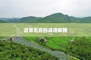 遗害无穷的成语解释