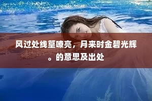 风过处线篁嘹亮，月来时金碧光辉。的意思及出处