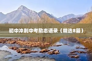 初中冲刺中考励志语录（精选8篇）
