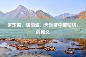 岁东巡，洛阳城，天乐宫中夜彻明。的释义