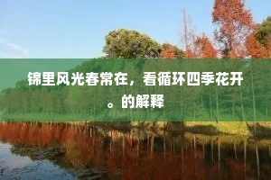 锦里风光春常在，看循环四季花开。的解释