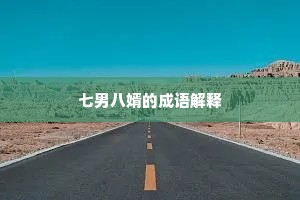 七男八婿的成语解释