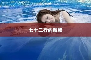 七十二行的解释