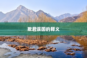 欺君误国的释义