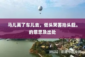 马儿离了车儿去，低头哭罢抬头觑。的意思及出处