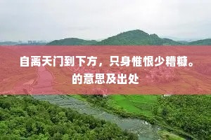 自离天门到下方，只身惟恨少糟糠。的意思及出处