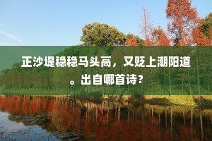 正沙堤稳稳马头高，又贬上潮阳道。出自哪首诗？