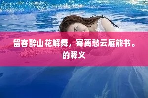 留客醉山花解舞，寄离愁云雁能书。的释义