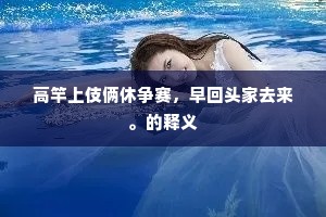 高竿上伎俩休争赛，早回头家去来。的释义