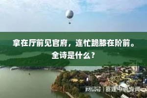 拿在厅前见官府，连忙跪膝在阶前。全诗是什么？