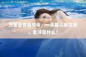 万里雷霆驱号令，一天星斗焕文章。全诗是什么？