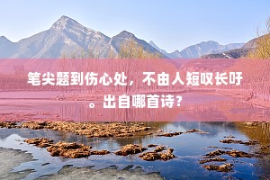 笔尖题到伤心处，不由人短叹长吁。出自哪首诗？