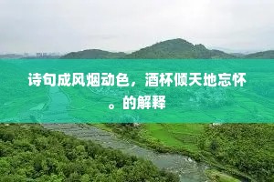 诗句成风烟动色，酒杯倾天地忘怀。的解释