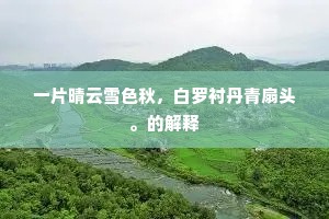一片晴云雪色秋，白罗衬丹青扇头。的解释