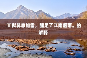 殭殭似鼻息如雷，睡足了江南烟雨。的解释
