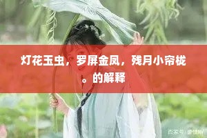 灯花玉虫，罗屏金凤，残月小帘栊。的解释