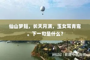 仙山梦短，长天月满，玉女驾青鸾。下一句是什么？