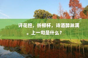 　　评花担，折柳杯，诗酒醉淋漓。上一句是什么？