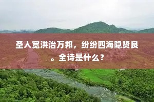 圣人宽洪治万邦，纷纷四海隐贤良。全诗是什么？
