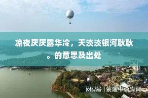 凉夜厌厌露华冷，天淡淡银河耿耿。的意思及出处