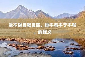 坐不稳自敝自焦，睡不着不宁不帖。的释义