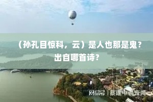 （孙孔目惊科，云）是人也那是鬼？出自哪首诗？