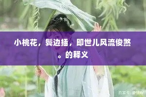 小桃花，鬓边插，即世儿风流俊煞。的释义