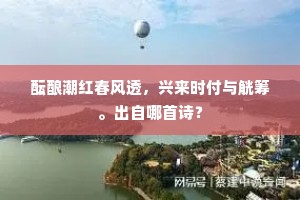 酝酿潮红春风透，兴来时付与觥筹。出自哪首诗？