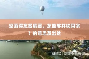 空落得忘餐废寝，怎能够并枕同衾？的意思及出处