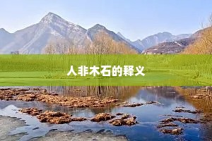 人非木石的释义